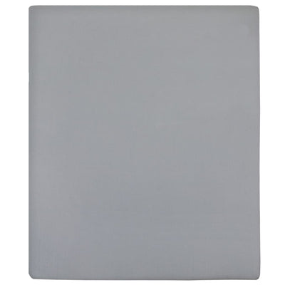 Vidaxl Maillot de feuille ajusté 180x200 cm Gris coton
