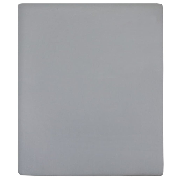 Vidaxl Maillot de feuille ajusté 180x200 cm Gris coton