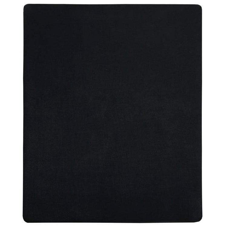 Vidaxl Fiches ajustées 2 ST Jersey 90x200 cm Coton noir