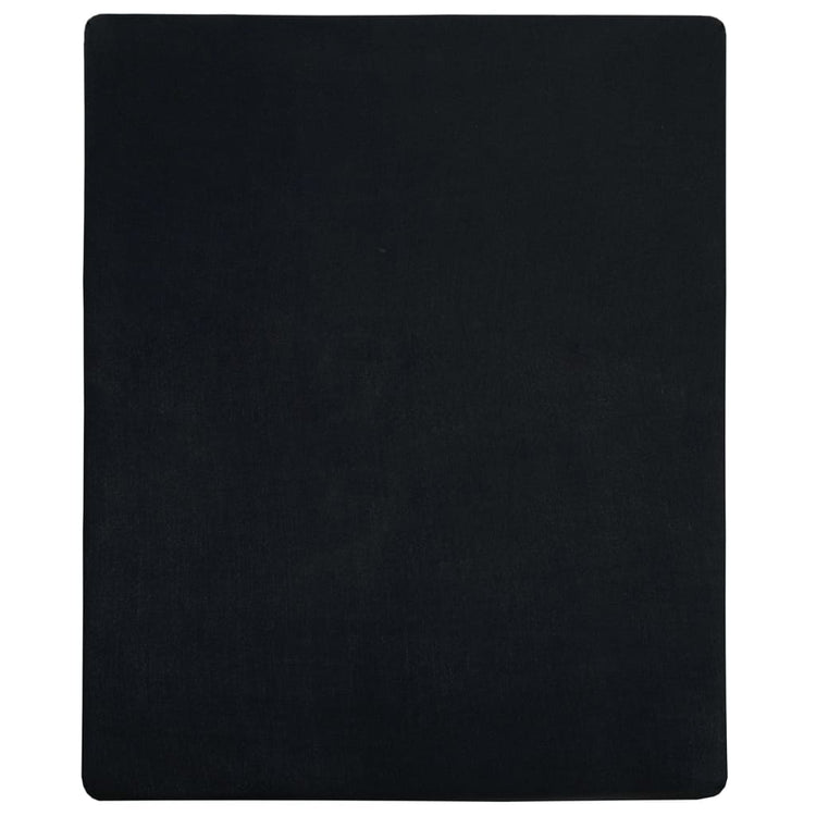 Vidaxl Fiches ajustées 2 ST Jersey 160x200 cm Coton noir