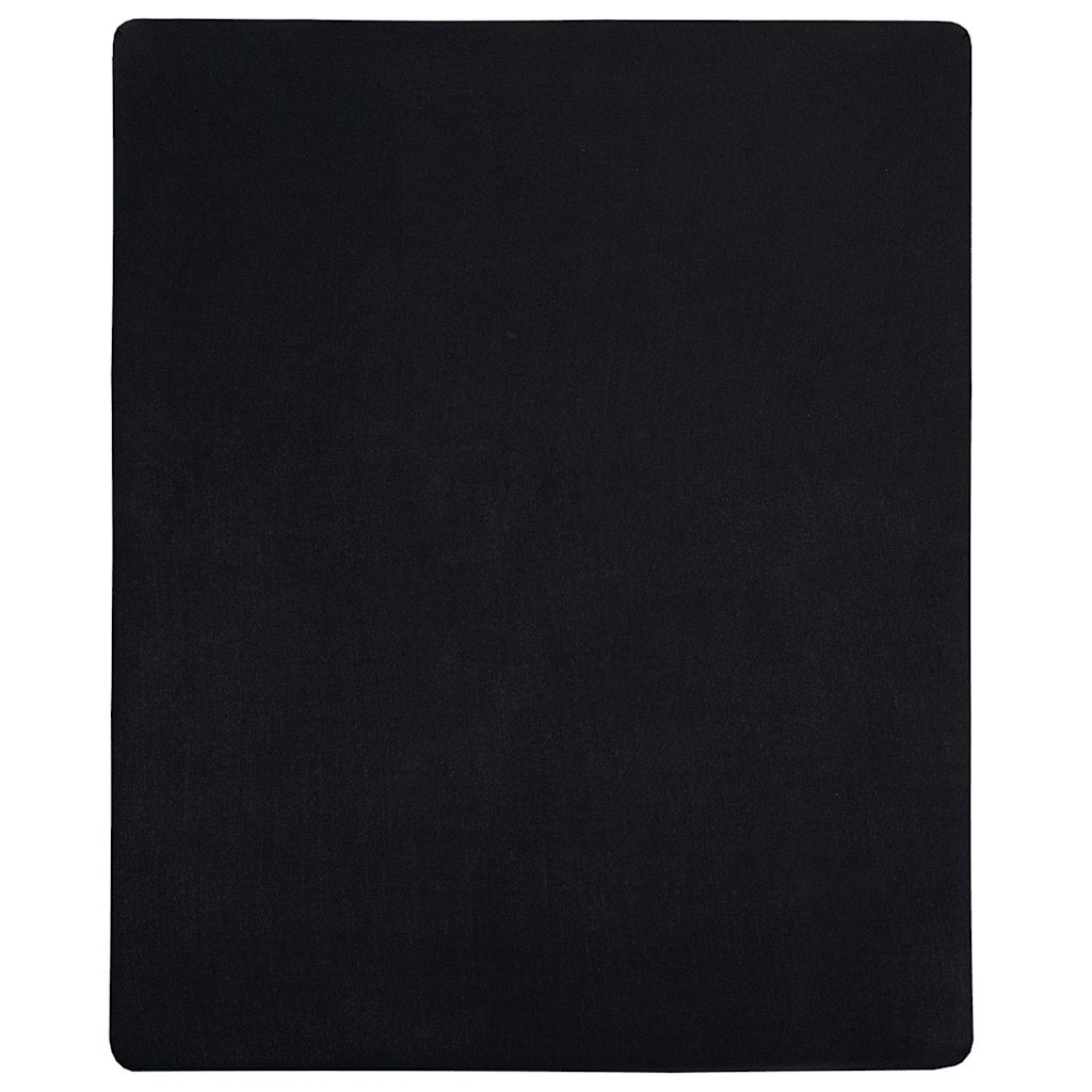 Vidaxl Fiches ajustées 2 ST Jersey 180x200 cm Coton noir