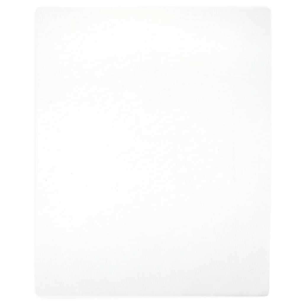 Vidaxl Maillot de feuille ajusté 140x200 cm Coton blanc