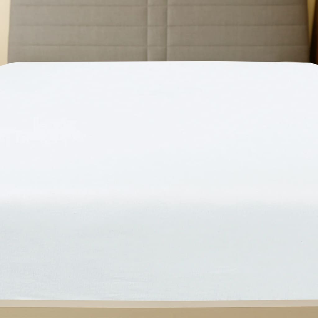 Vidaxl Maillot de feuille ajusté 140x200 cm Coton blanc