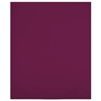 Vidaxl Fitted Sheet Jersey 90x200 cm Coton Bordeaux Red
