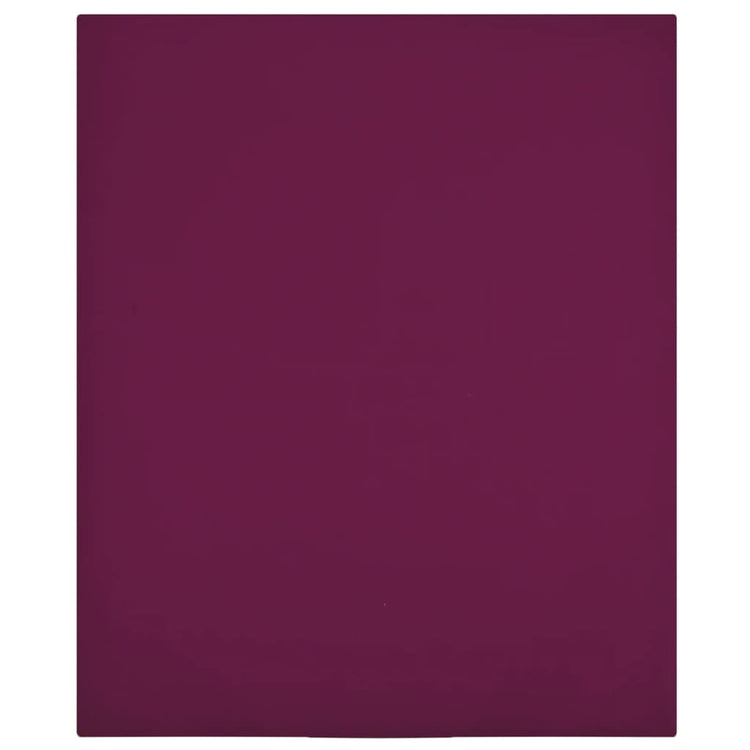 Vidaxl Fitted Sheet Jersey 180x200 cm Coton Bordeaux Rood