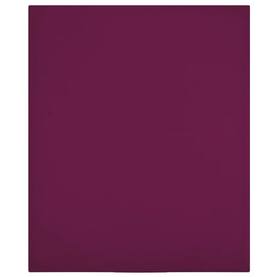 Vidaxl Fichets ajustés Jersey 2 PCS 180x200 cm Coton Bourgogne rouge