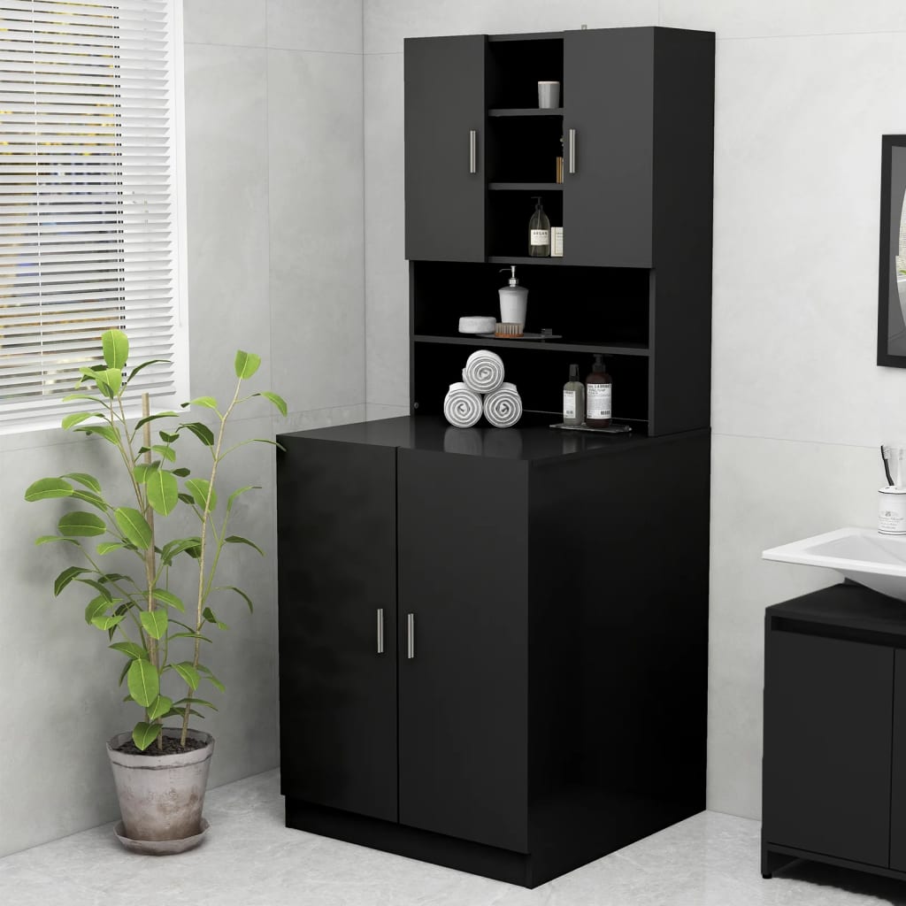 Vidaxl Washing Machine Cabinet noir