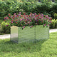 Vidaxl Planter élevé 160x80x77 cm en acier galvanisé en argent