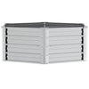 Vidaxl Planter surélevé 129x45 cm Couleur en argent en acier galvanisé