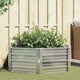 Vidaxl Planter surélevé 129x45 cm Couleur en argent en acier galvanisé