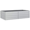 Vidaxl Planter surélevé 160x80x45 cm en acier galvanisé en argent