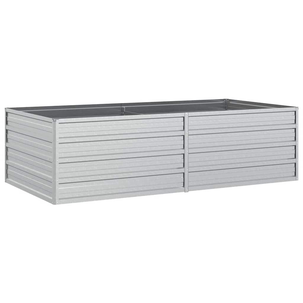Vidaxl Planter surélevé 160x80x45 cm en acier galvanisé en argent