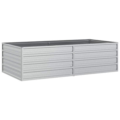 Vidaxl Planter surélevé 160x80x45 cm en acier galvanisé en argent
