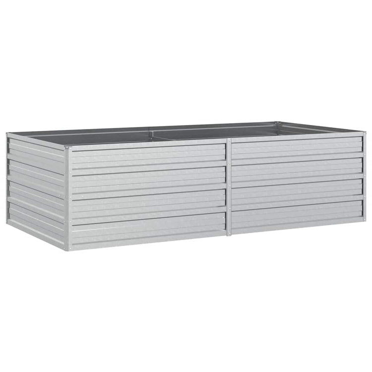 Vidaxl Planter surélevé 160x80x45 cm en acier galvanisé en argent