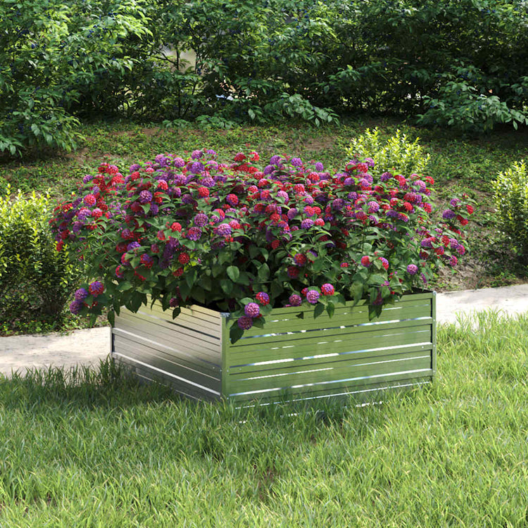 Vidaxl Planter surélevé 100x100x45 cm en acier galvanisé en acier