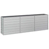 Vidaxl Planter surélevé 240x40x77 cm en acier galvanisé en argent