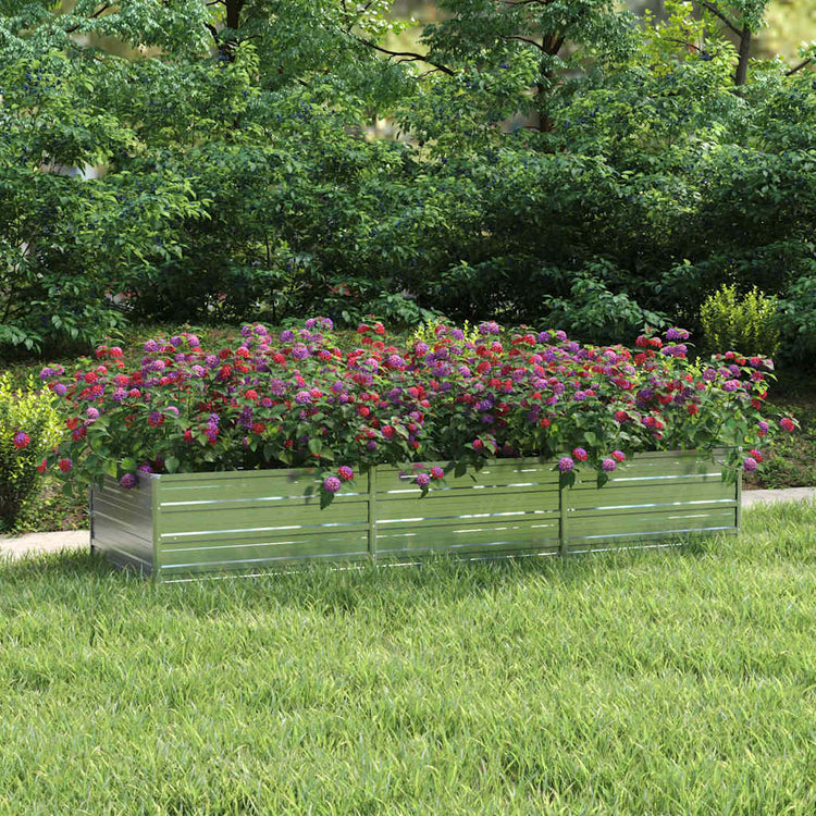 Vidaxl Planter surélevé 240x80x45 cm en acier galvanisé en acier