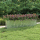 Vidaxl Planter surélevé 320x40x77 cm argent en acier galvanisé