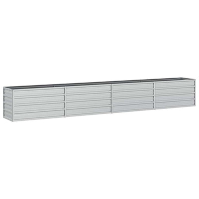Vidaxl Planter inséré 320x40x45 cm argent en acier galvanisé