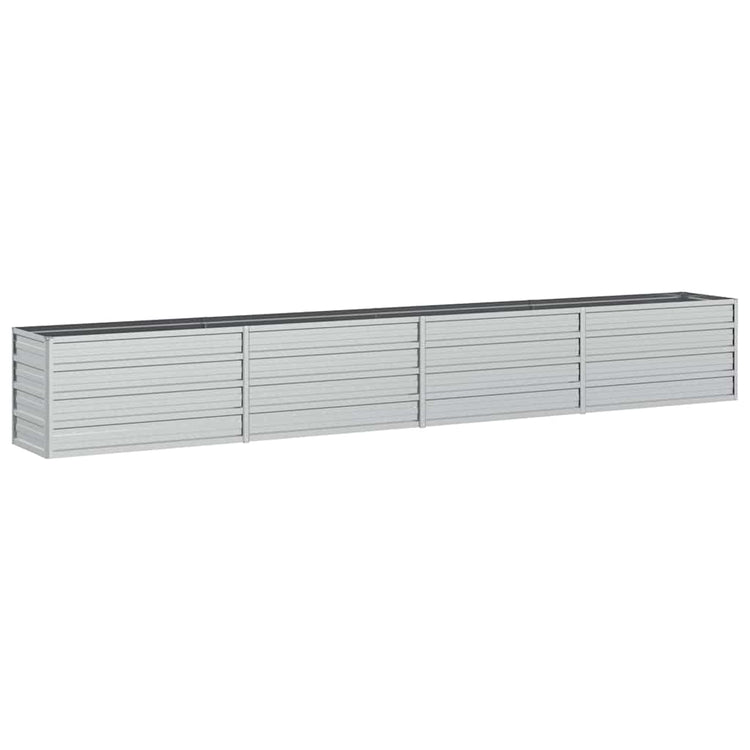 Vidaxl Planter inséré 320x40x45 cm argent en acier galvanisé