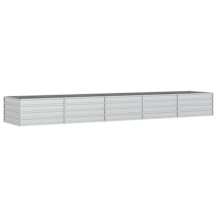 Vidaxl Planter surélevé 400x80x45 cm en acier galvanisé en acier