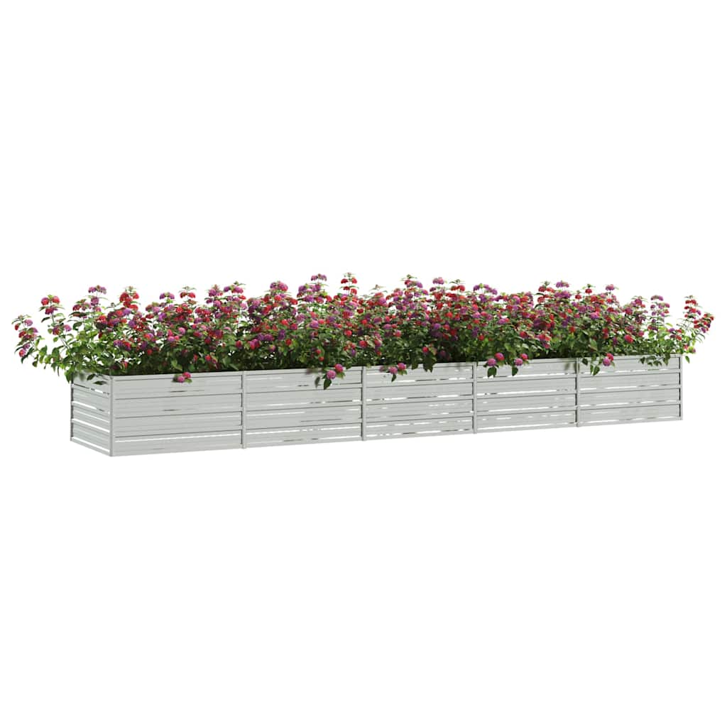 Vidaxl Planter surélevé 400x80x45 cm en acier galvanisé en acier