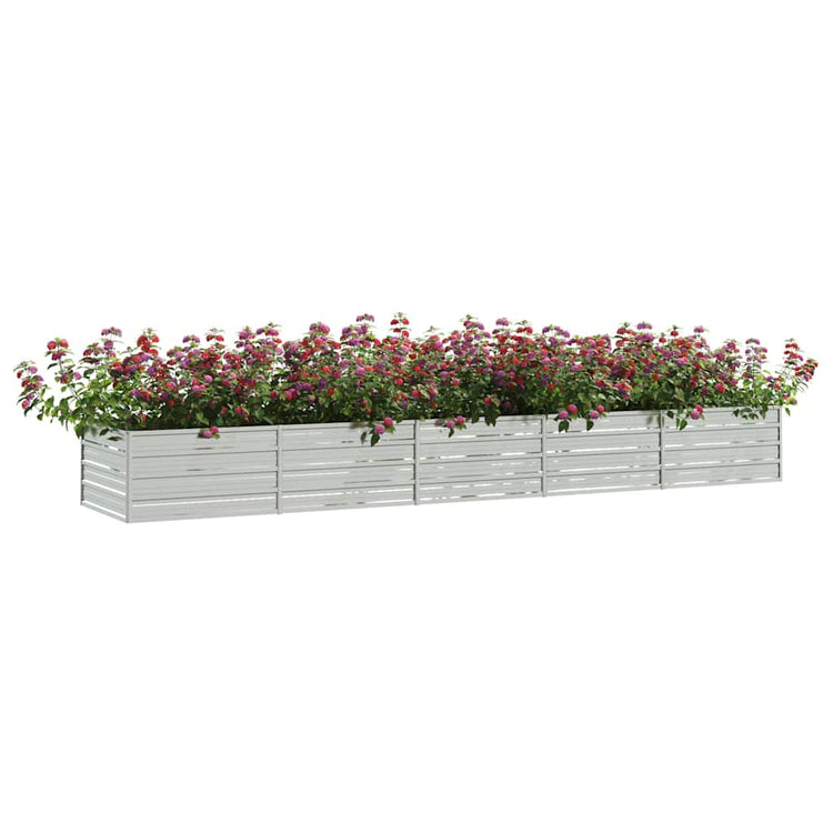 Vidaxl Planter surélevé 400x80x45 cm en acier galvanisé en acier