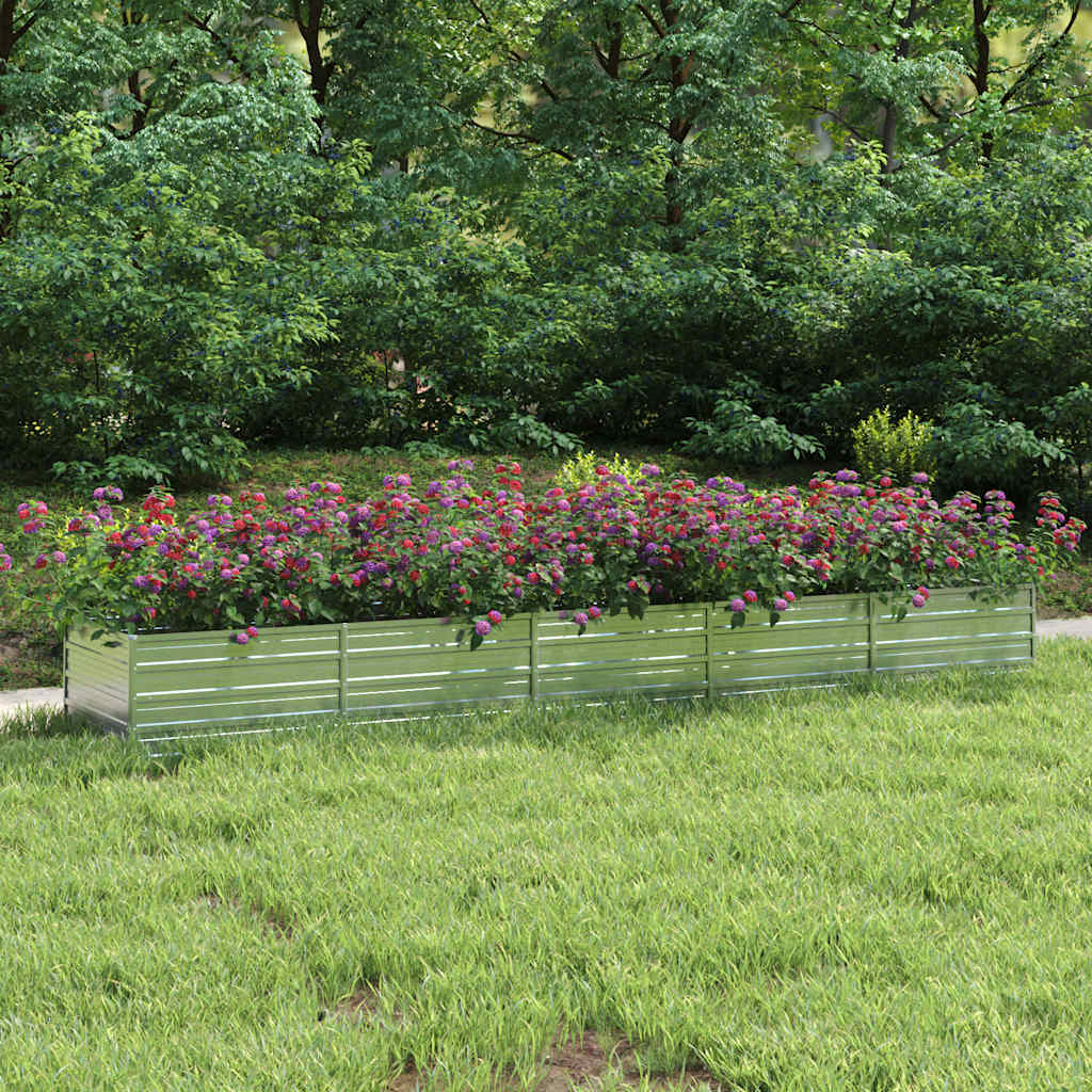 Vidaxl Planter surélevé 400x80x45 cm en acier galvanisé en acier