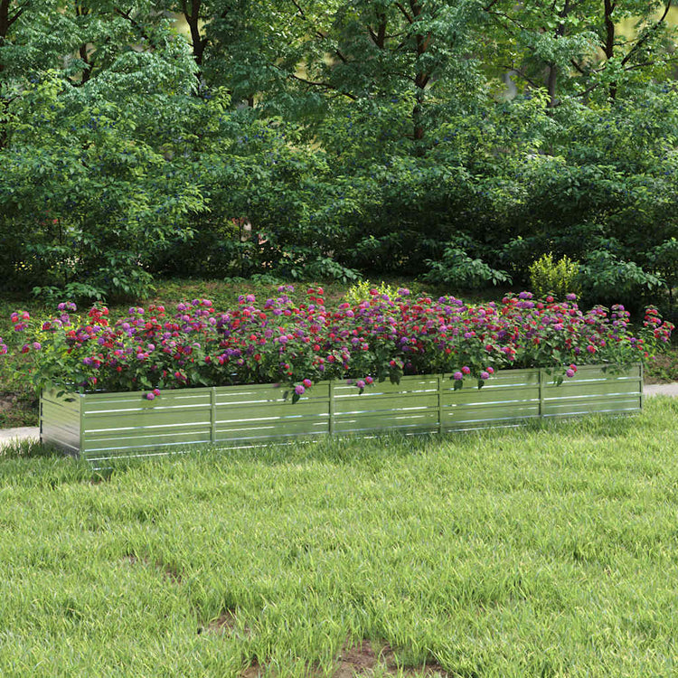Vidaxl Planter surélevé 400x80x45 cm en acier galvanisé en acier