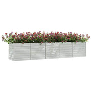 Vidaxl Planter surélevé 400x80x45 cm en acier galvanisé en acier - afbeelding 3