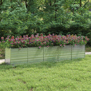Vidaxl Planter surélevé 400x80x45 cm en acier galvanisé en acier - afbeelding 1