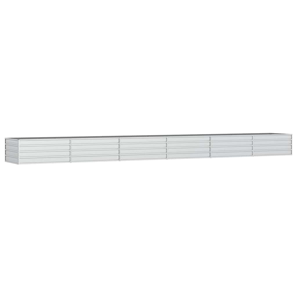 Vidaxl Planter surélevé 600x80x45 cm en acier galvanisé en acier