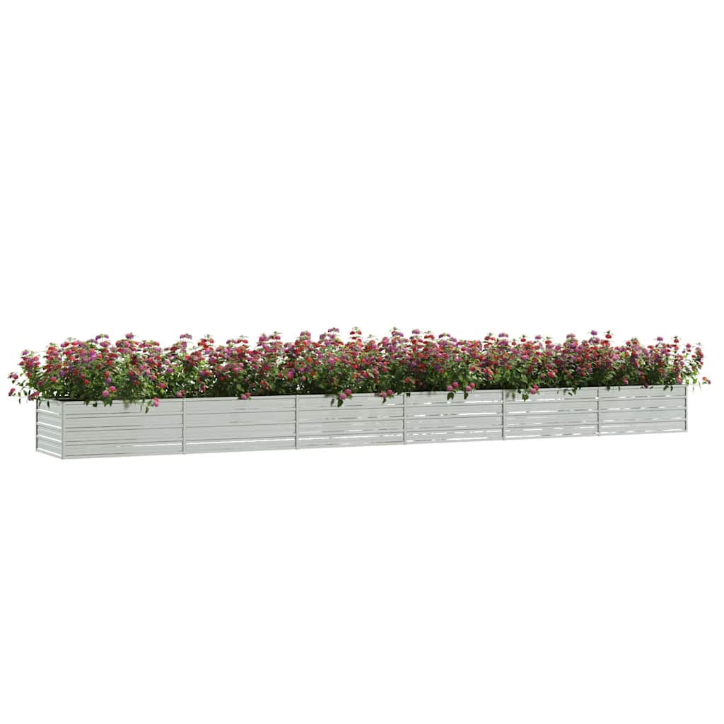 Vidaxl Planter surélevé 600x80x45 cm en acier galvanisé en acier