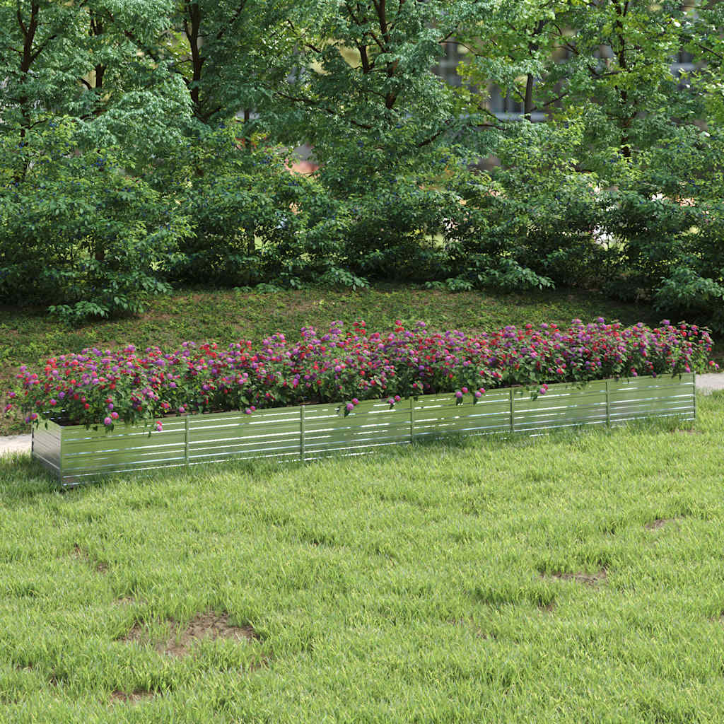 Vidaxl Planter surélevé 600x80x45 cm en acier galvanisé en acier