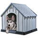 Vidaxl dog loft 92x87x91 cm gris en plastique