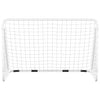 Objectif de football Vidaxl avec net 180x90x120 cm en acier blanc