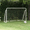 Objectif de football Vidaxl avec net 180x90x120 cm en acier blanc