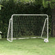 Objectif de football Vidaxl avec net 180x90x120 cm en acier blanc