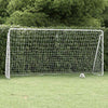 Objectif de football Vidaxl avec net 366x122x182 cm en acier blanc