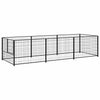Vidaxl chien Kennel 3 m² en acier noir