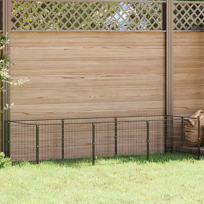 Vidaxl chien Kennel 3 m² en acier noir