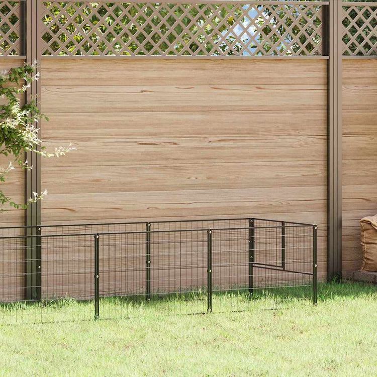 Vidaxl chien Kennel 5 m² en acier noir