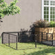 Vidaxl chien Kennel 4 m² en acier noir
