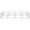 Vidaxl chien Kennel 8 m² en acier argent coloré