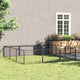 Vidaxl chien Kennel 9 m² en acier noir