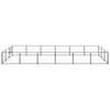Vidaxl chien Kennel 18 m² en acier noir