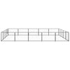 Vidaxl chien Kennel 20 m² en acier noir