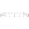 Vidaxl chien Kennel 54 m² en acier argenté couleur