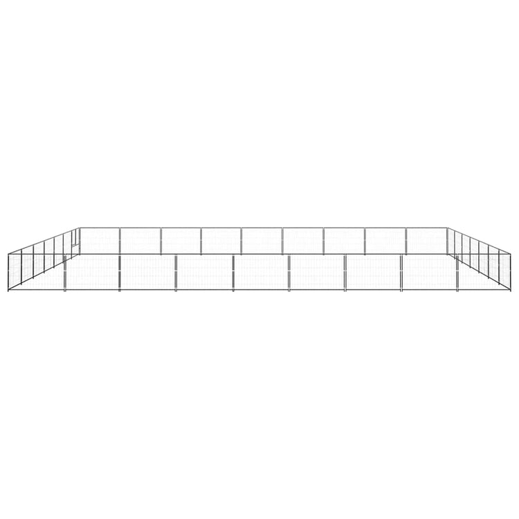 Vidaxl chien Kennel 63 m² en acier noir