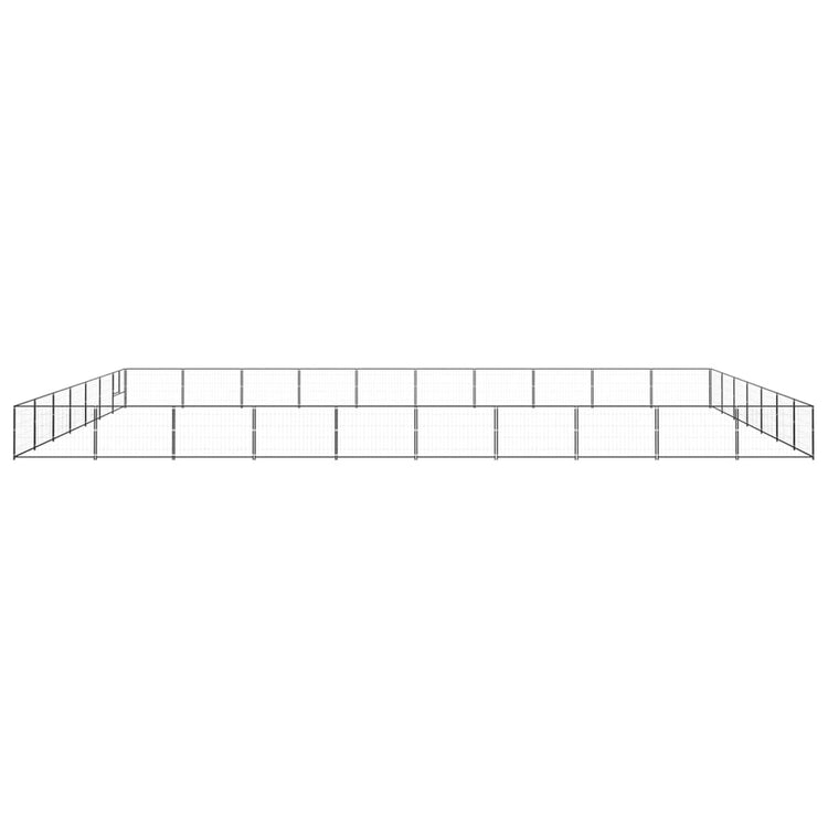Vidaxl chien Kennel 70 m² en acier noir